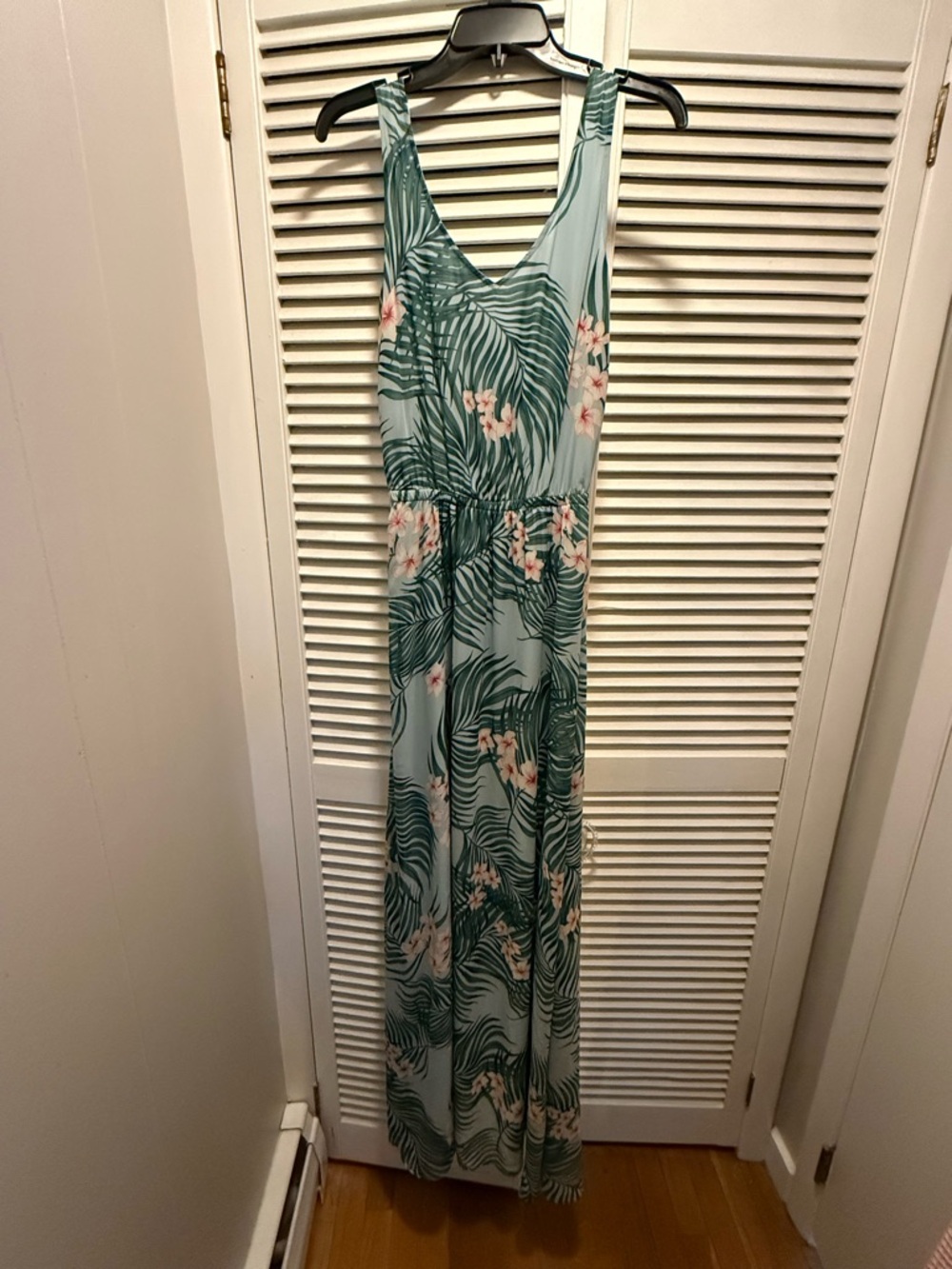 Show Me Your MuMu Seafoam Green Palm Print Maxi Dress